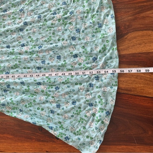 Skylar + Madison Floral Maxi Dress Sky blue boho Cottagecore v neck medium - Picture 9 of 9